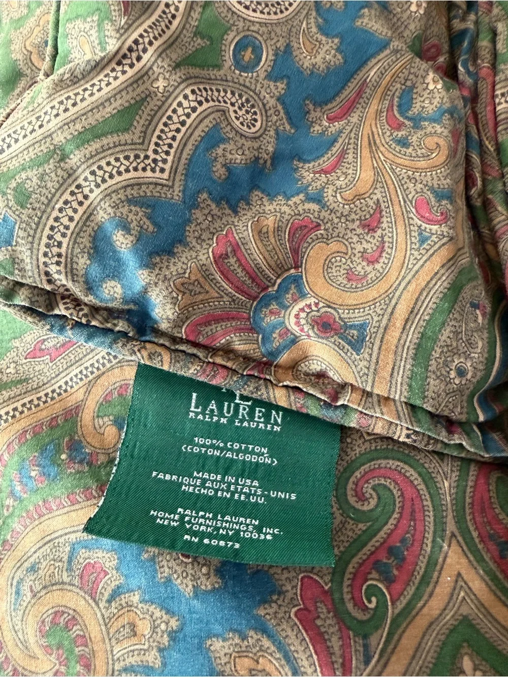 Vtg Ralph Lauren Brianna Paisley Full/Queen Comforter 2 Pillowcases & 2 Drapery